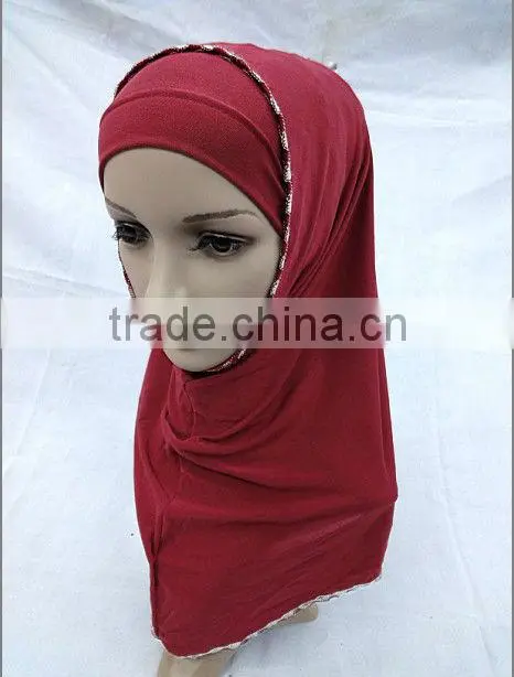 A456 muslim turban ITY NEW 2PCS PLAIN MUSLIM HIJAB