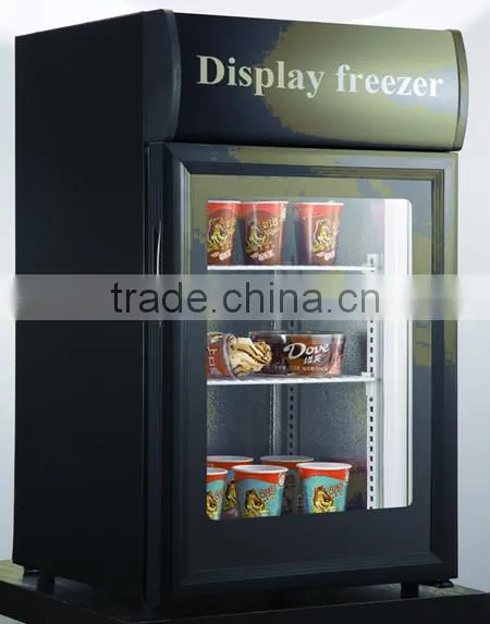 1.9 cu.ft glass door countertop ice cream freezer merchandiser