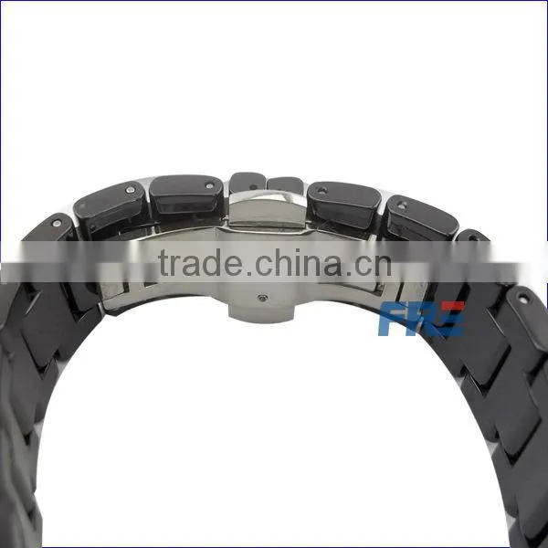 stainless steel back quartz bangle watches ceramic watch