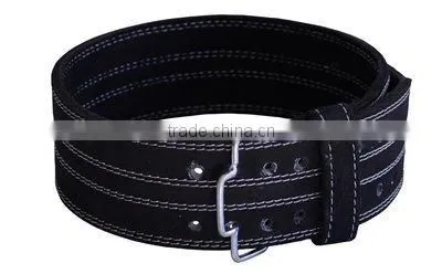 Power Weight Lifting Belt 4" Leather Medium Blue Double Buckle