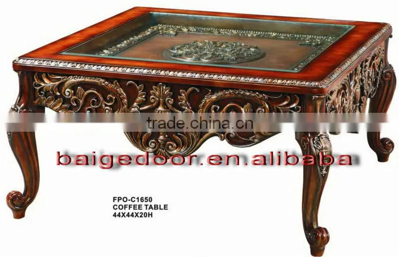 Fancy Carved Wooden Console Tables with Mirror S-1650