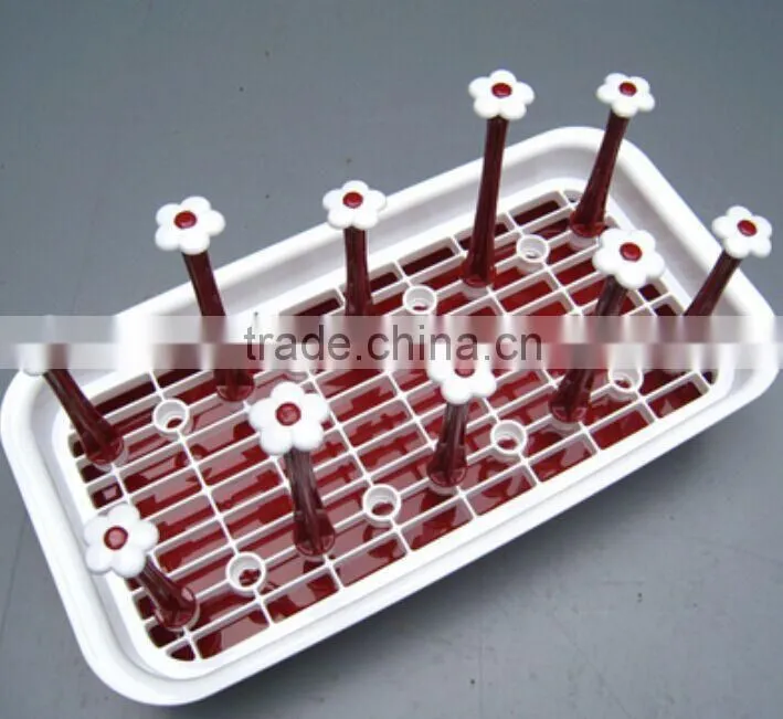 Plastic Cup Holders and Dish Flower Baby Bottle Drying