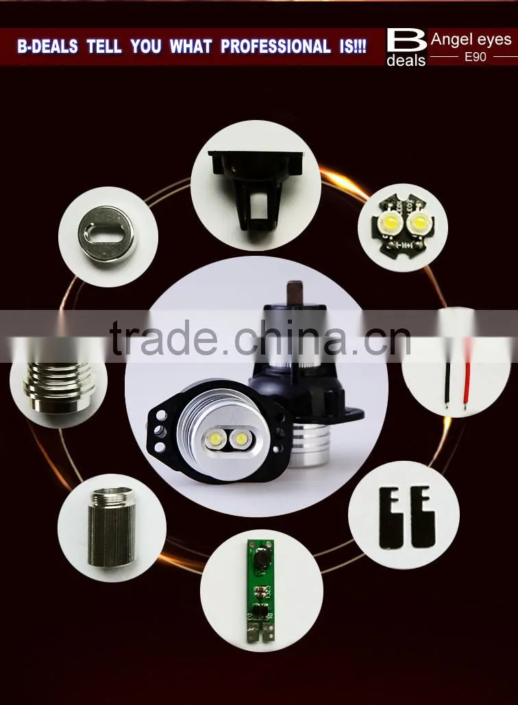 Xenon White 6W High Power LED B.MW Angel Eyes Ring Marker Bulbs for 2006-2008 BMW E90 E91 325i 328i 330i 335i