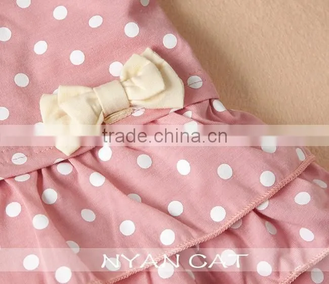 2016 Summer Cute Baby Girl Lovely Modeling Dot Kids Girl Bow Tie Baby Romper Children Girl Junpsuits