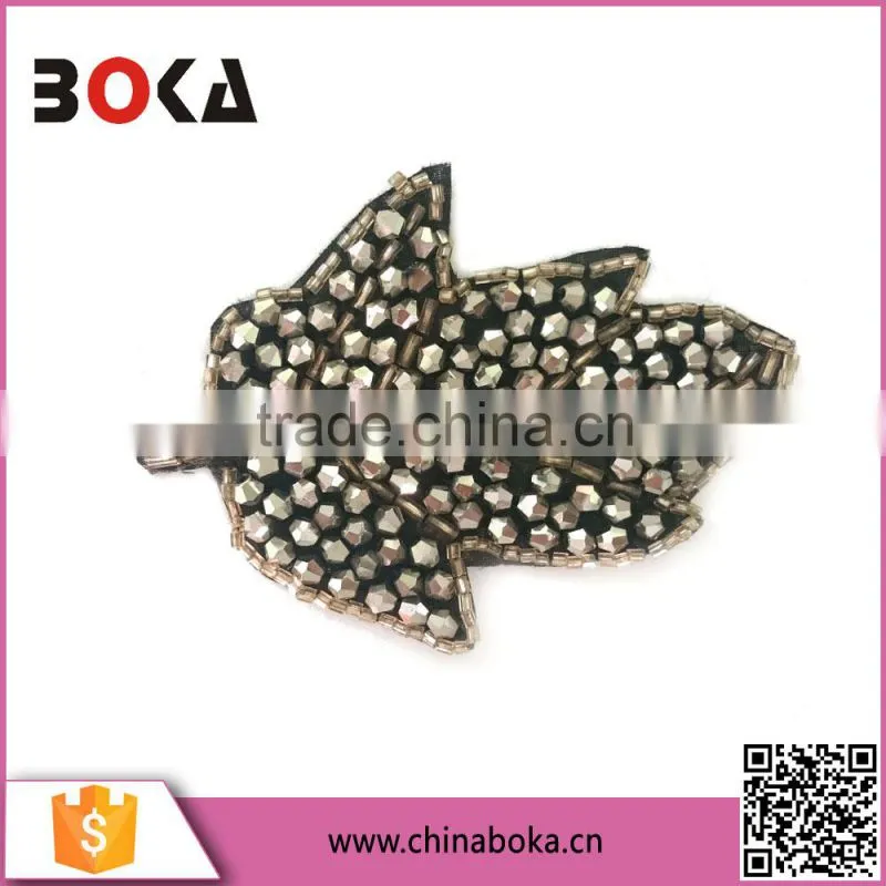 BOKA Leaf Pattern Beads Allover Appliques