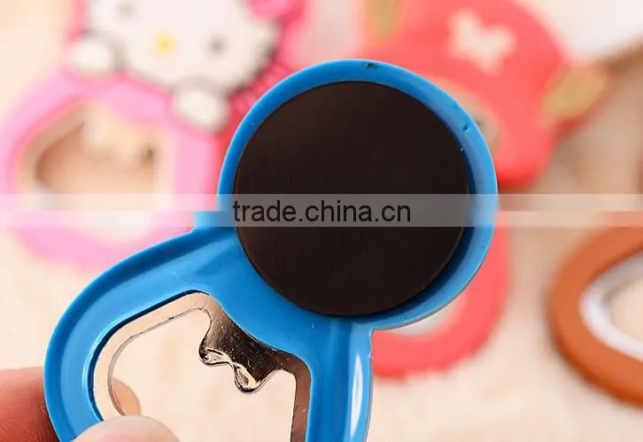 wholesale cheap blank beer soft magnet rubber custom pvc bottle opener for wedding favors