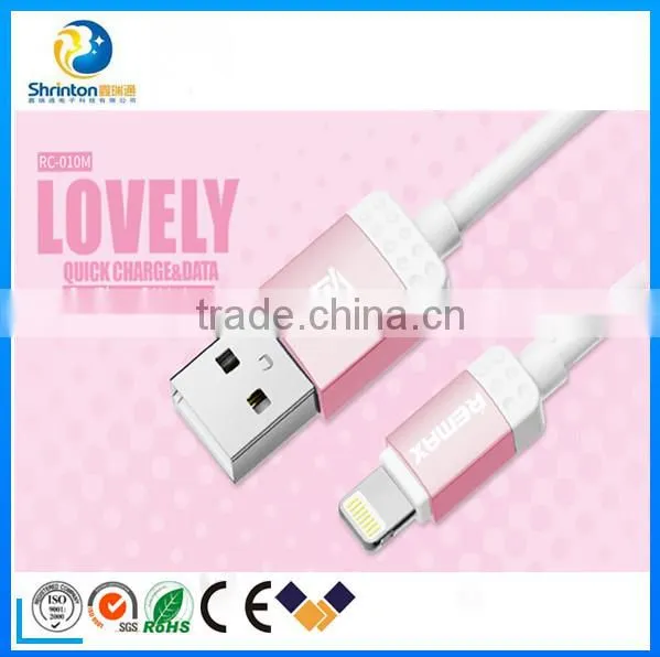 MFI ceitificate Remax lovely series usb cable charging cable cable