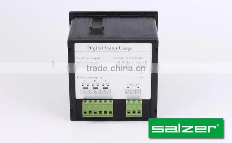 SALZER Brand SA-D96 A-A-A Digital AC Panel Ammeter