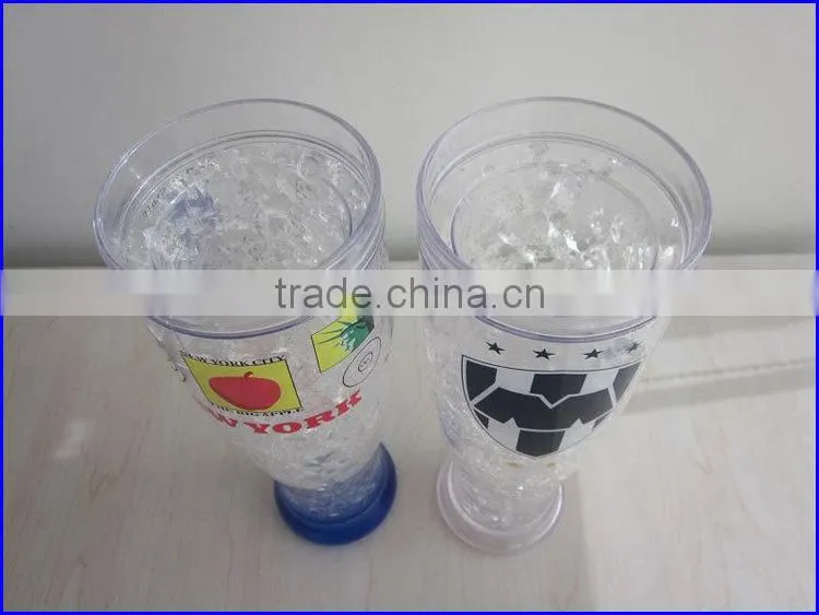 450ML 16OZ PBA free Ice gel freezer mugs beer tumbler cups with printing for promotion gift souvernirs