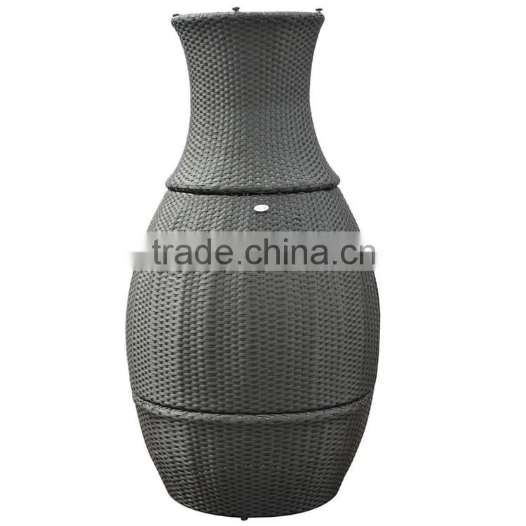 Outdoor Living Modern Garden Constitute Coffee Rattan Table Chair Set
