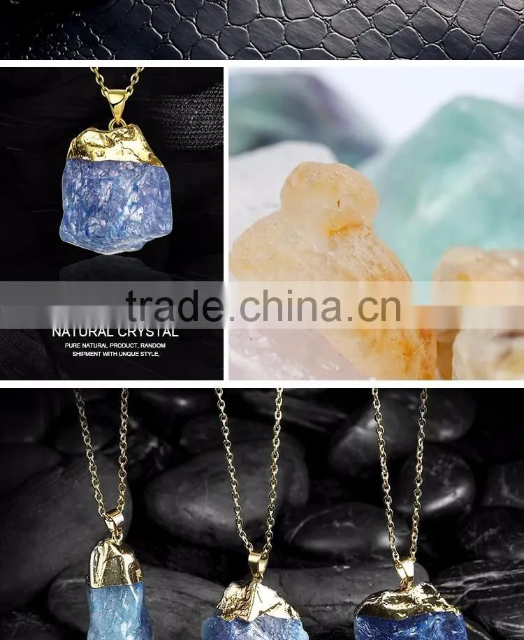 Popular beautiful stone necklaces jewelry, Fashion stone pendant necklace