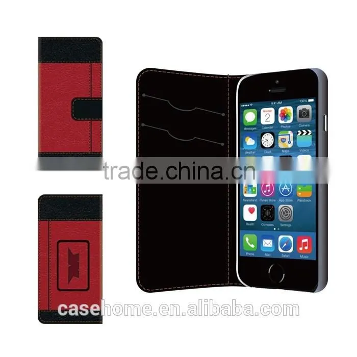 Custom Hand Made Flip Leather Case for iphone SE