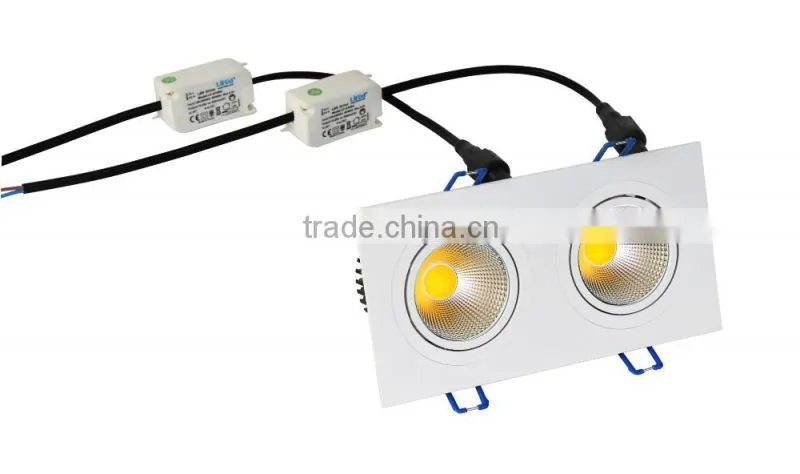 Super brightness 2*9w hot sale store using square led downlights