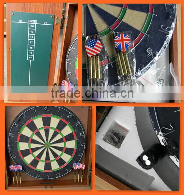 wooden darts cabinet with dart score board