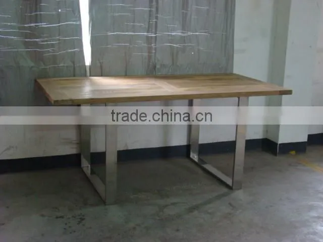 restaurant furniture with a steel wooden dining table