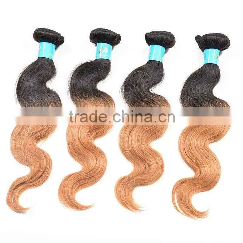 8a Ombre Color 12in- 30in Indian Virgin Remy Body Wave Hair Extension