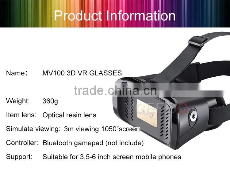 Wholesales supports 500 degrees of myopia vr 3d glasses for sexy movie in stock