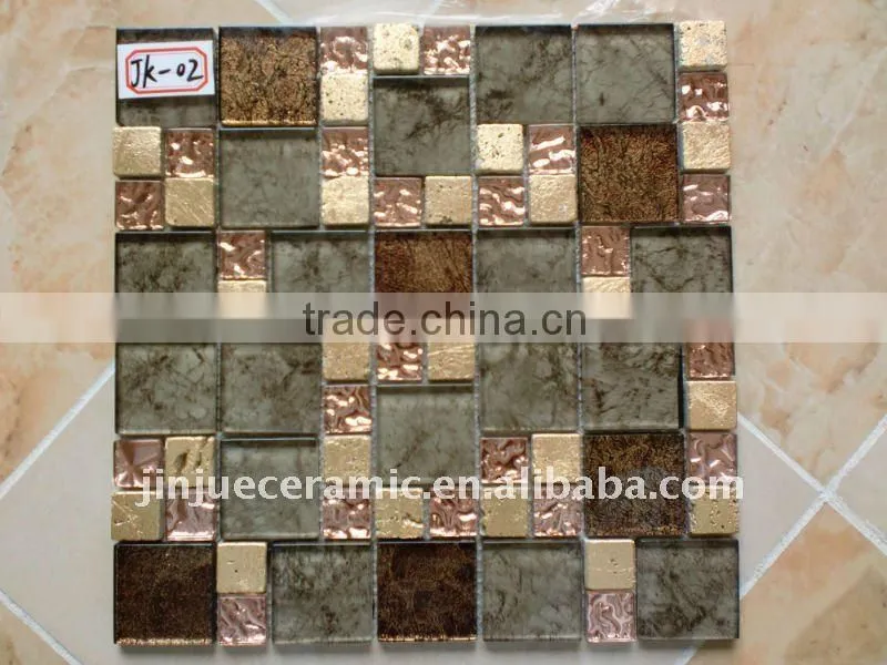 flower border tiles glass tile Glass Mosaic hand make tile