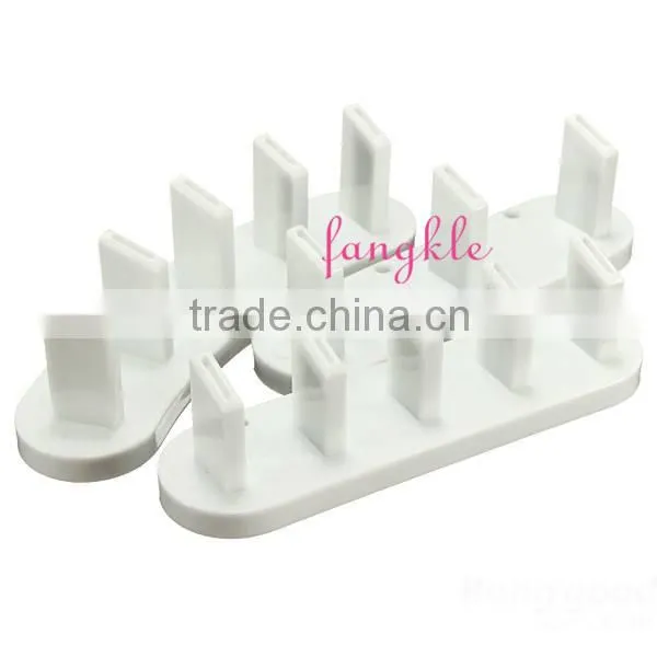 New Plastic Nail Art Tips Display Practice Frame Holder Tool 3pcs Per Set