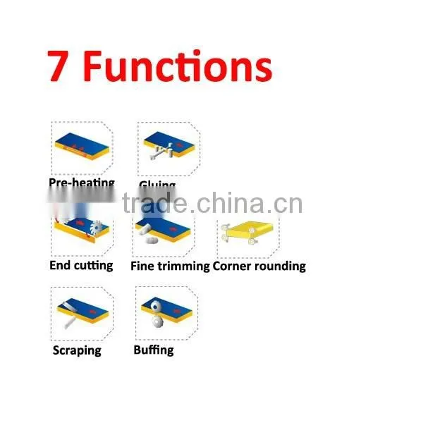 KC307C Full automatic straight edge bander/touch screen veneer edge banding with corner rounding