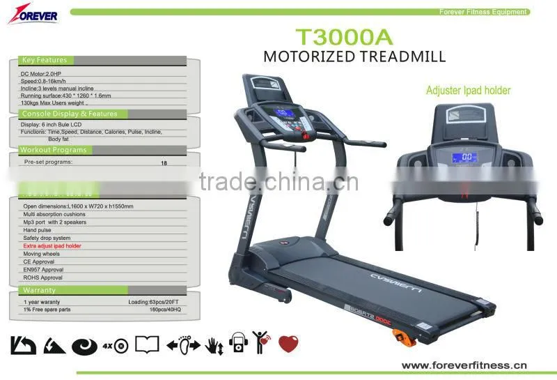 treadmill with ipad holder