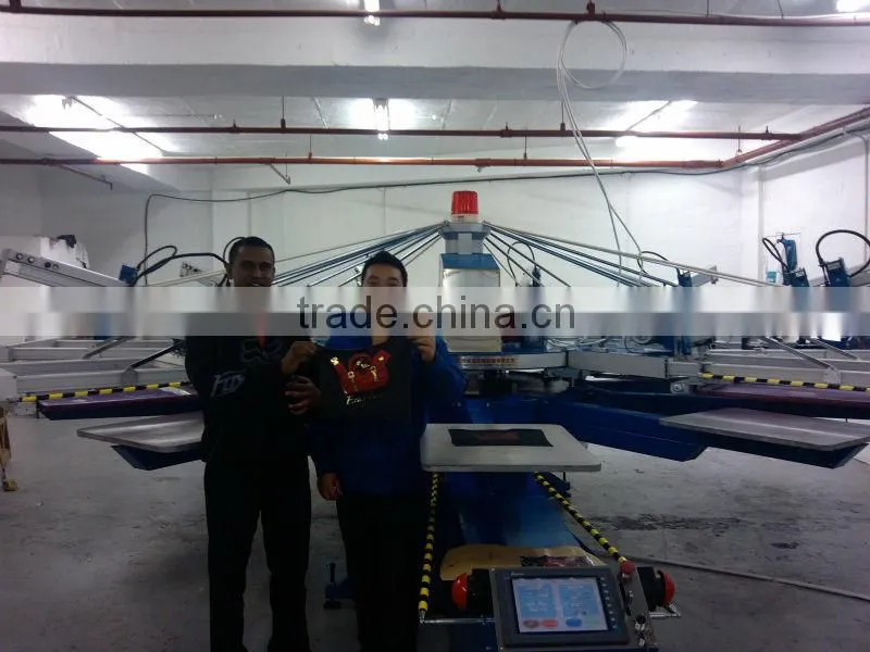 8 color t shirt silk screen printing machine