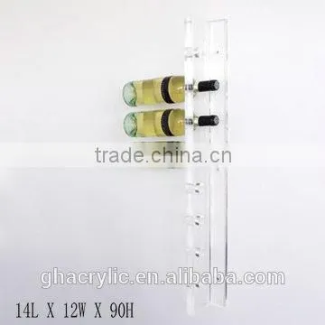 GH-RZ264 Competitive price Clear Acrylic display unit wine / beer Bottle Display Rack / Holder