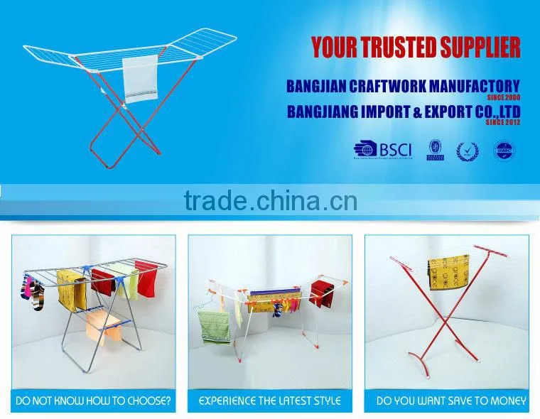Portable 18M metal folding clothes rack