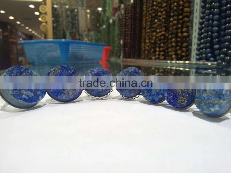Wholesale navy lapis lazuli ring rough gemstone