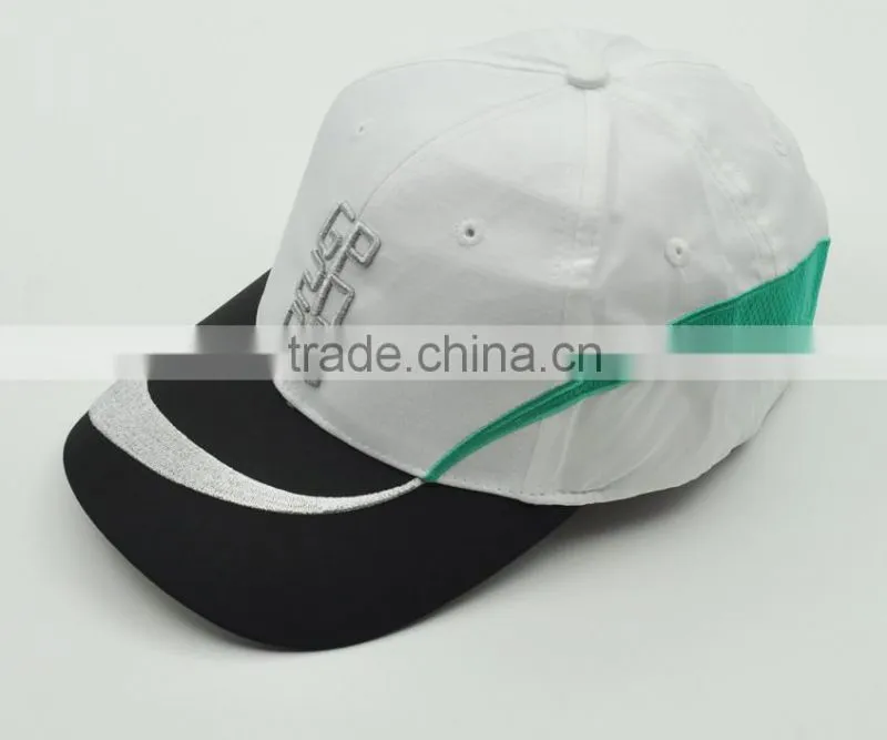 Top Quality Popular Unisex Promotional Custom Silver 3D Embroidery Brimless Monogrammed Baseball Hat