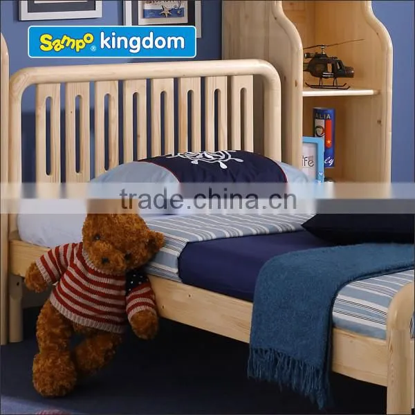 Shenzhen Furniture Pine Wood Single Beds For Kids Bedroom Sets