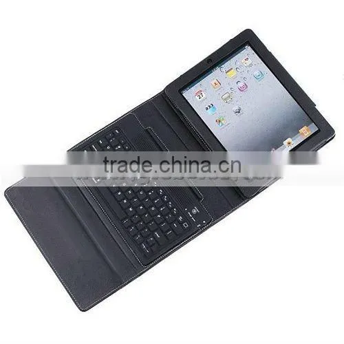 Wireless Bluetooth Keyboard Leather Case For Tablet PC
