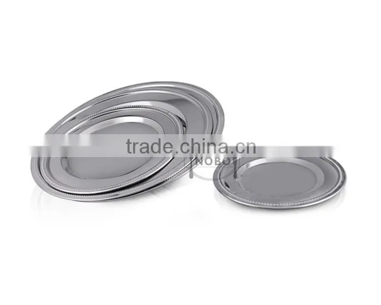 Shiny Round Shape Stainless Steel Wedding Charger Plates