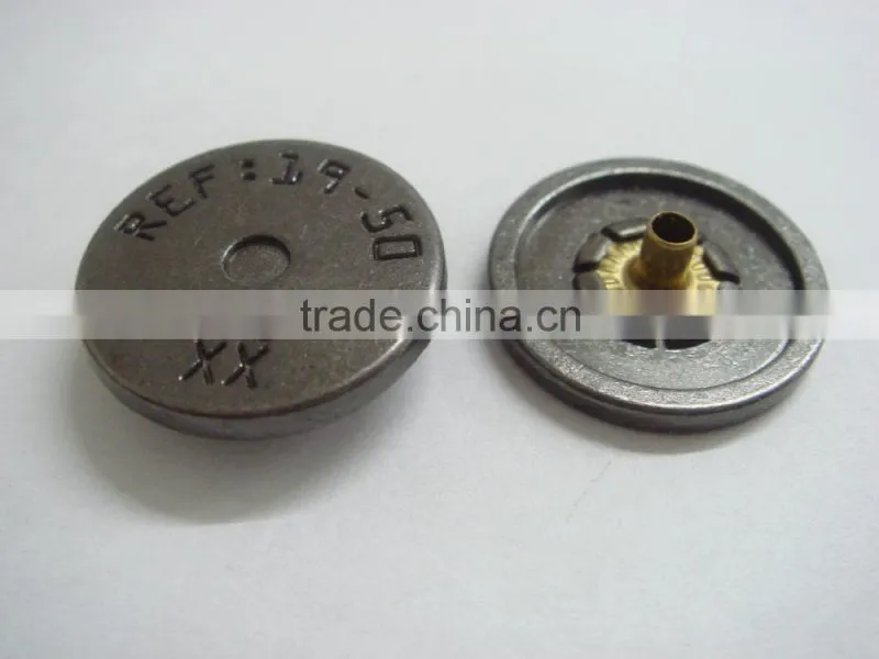 20mm engraved metal snap emergency panic snap button