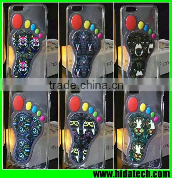 Hot sell soft tpu case phone case for samsung galaxy A7 case with cartoon footprint pattern design