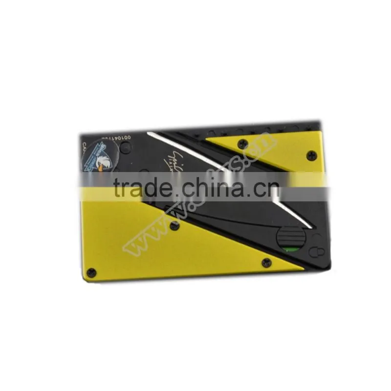 Stainless Steel credit card knife for camping equipment
