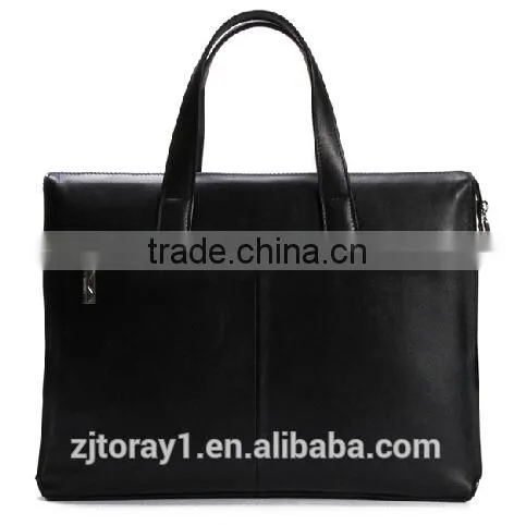 Black Wholesale Leather Briefcase Security Briefcase With Secret Compartment