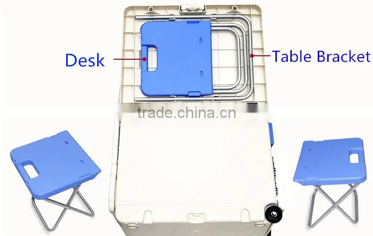 Travel Insulated Ice Box With Fold-able Table and Chair