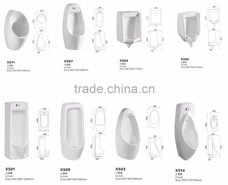 Sanitary Ware Manufacturer Ceramic Top Flush Installation Sensor Auto Flush Urinal