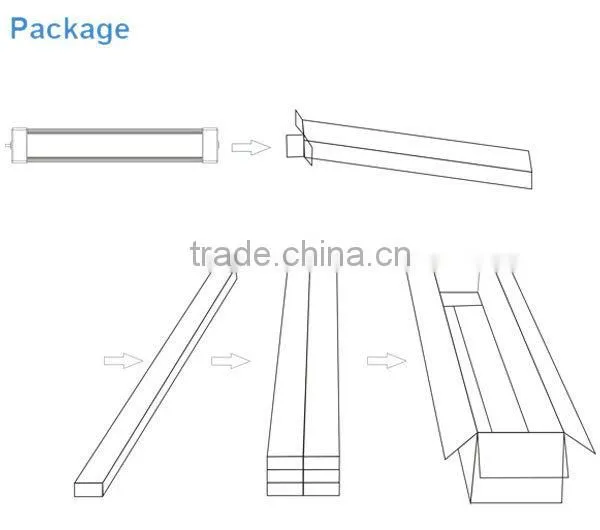 20w-60w 2ft 4ft 5ft tri proof led light used in Wet location, 0.6m vapor tight, integrated LED fixture