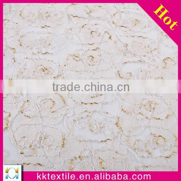golden wedding decoration girl dress lace fabric