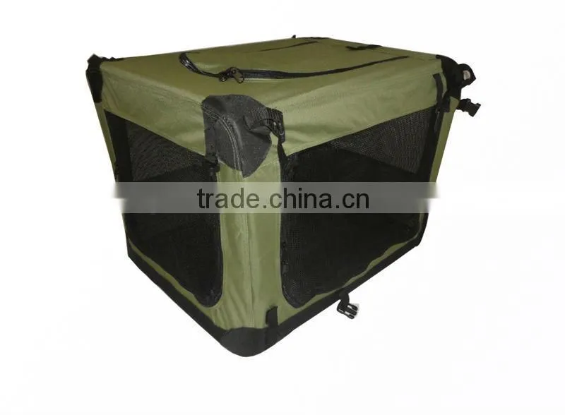 Folding dog crate