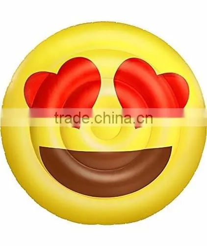Giant Love Face Emoji Pool Float Inflatable Pool Toy Floats Beach Toys Summer Toy