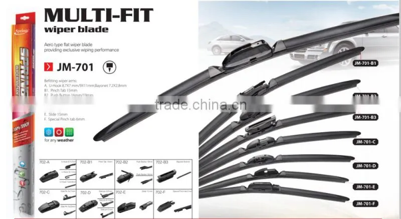 Best selling Natural Rubber Refill Universal car windshield wiper blade
