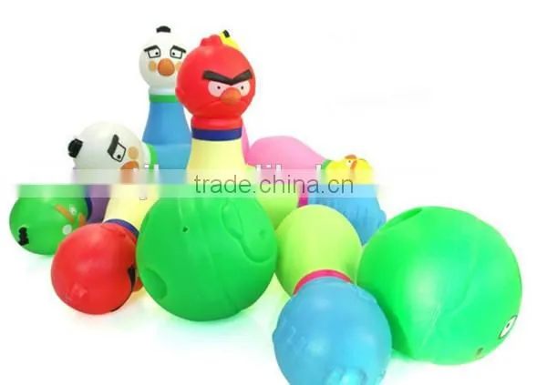 Plastic kids toy bowling ball bowling pin game toy