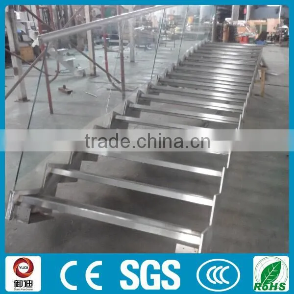 floating straight staircase ,indoor house staircase ,wood tread staircase