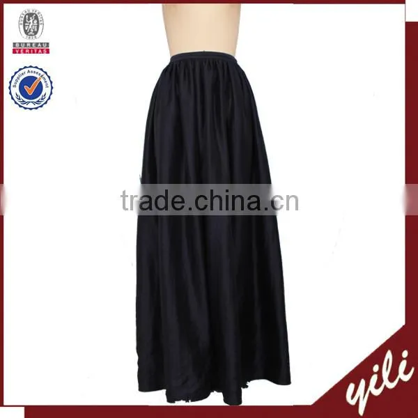 wholesale plain color long skirt in dongguan 2015