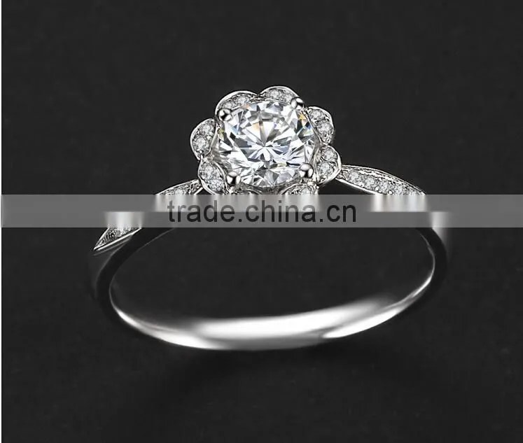 Hot sale silver jewelry 925 Sterling silver ring flower design