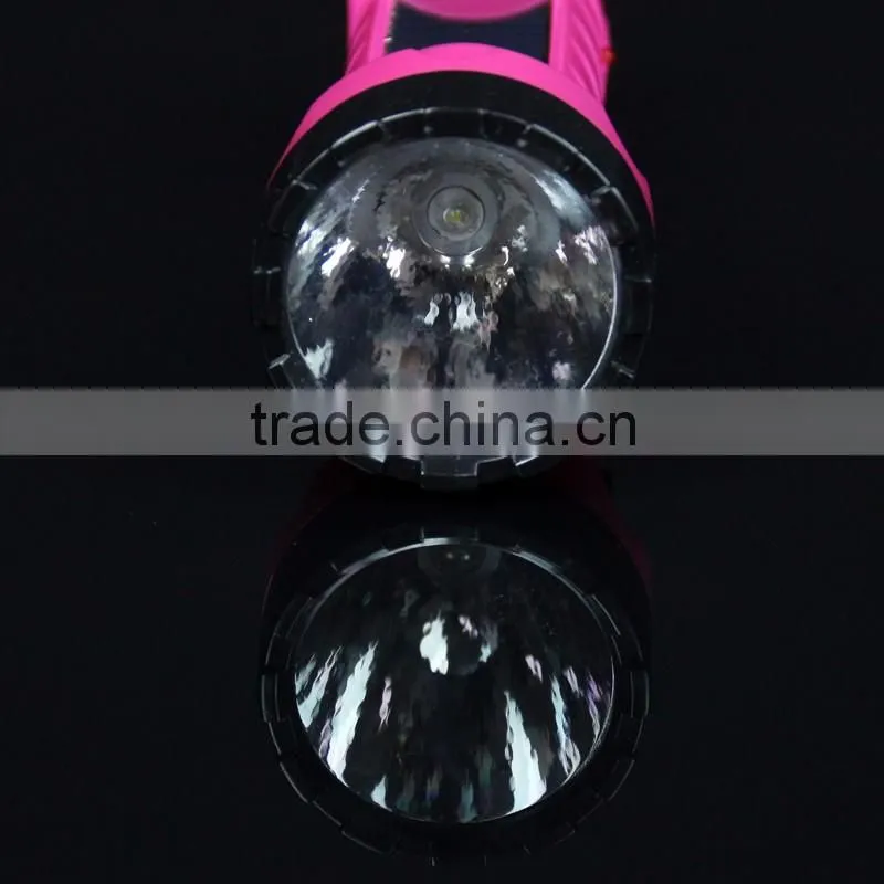 Solar Led Torch Flashlight Electronic Plastic Tactical