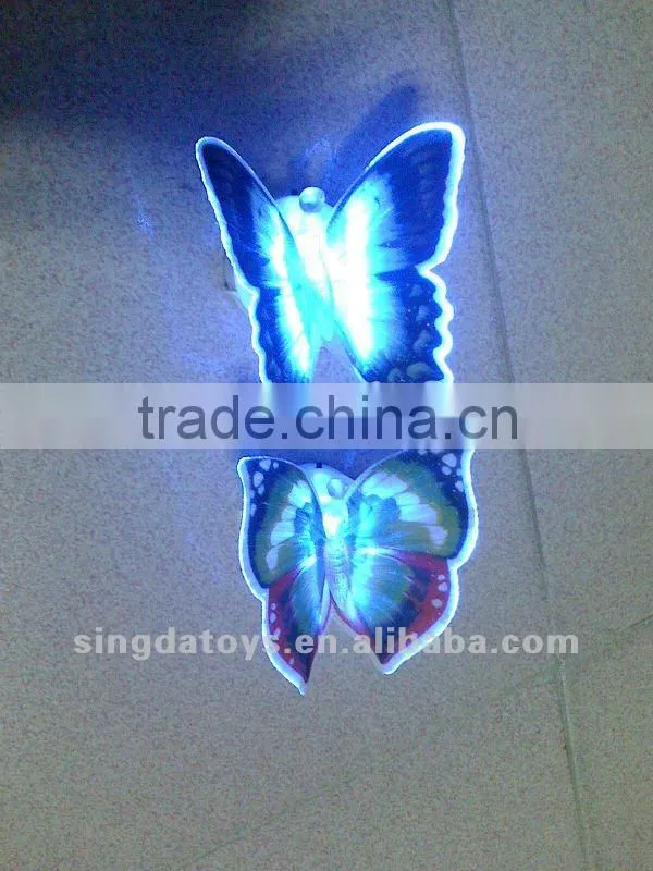 Blue with light toys fiber optic butterflies on sticks